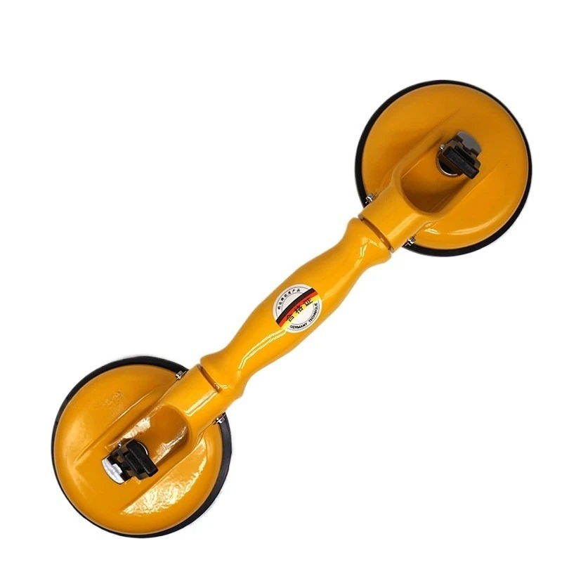 For BX2R Automotive Glass Double-claw Handling Suction Cup, Aluminum Alloy Base Handle Curved Surface Glass Suction Pickup Is