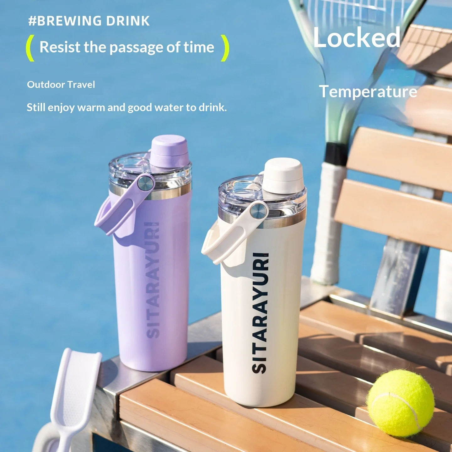 800ml Large Capacity Insulated Tumbler With Magnetic Closure And Soft Silicone Handle Direct Sip Design For Gym Office Commute
