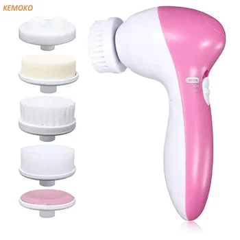 Electric Facial Cleanser Wash Face Cleaning Machine Skin Pore Cleaner Wash Machine Spa Blackhead Cleaning Facial Cleanser 5 in 1