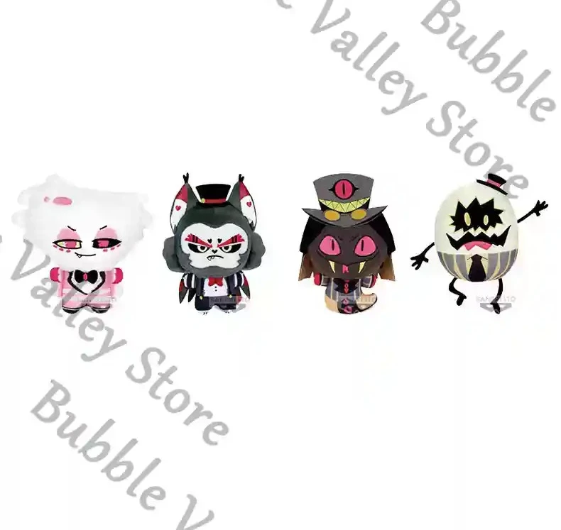 Genuine Hazbin Hotel Husk Sir Pentious Angel Dust Egg Bois Anime Cosplay Fluffy Cotton Maumet Cartoon Puppet Pendant Keychain view 2