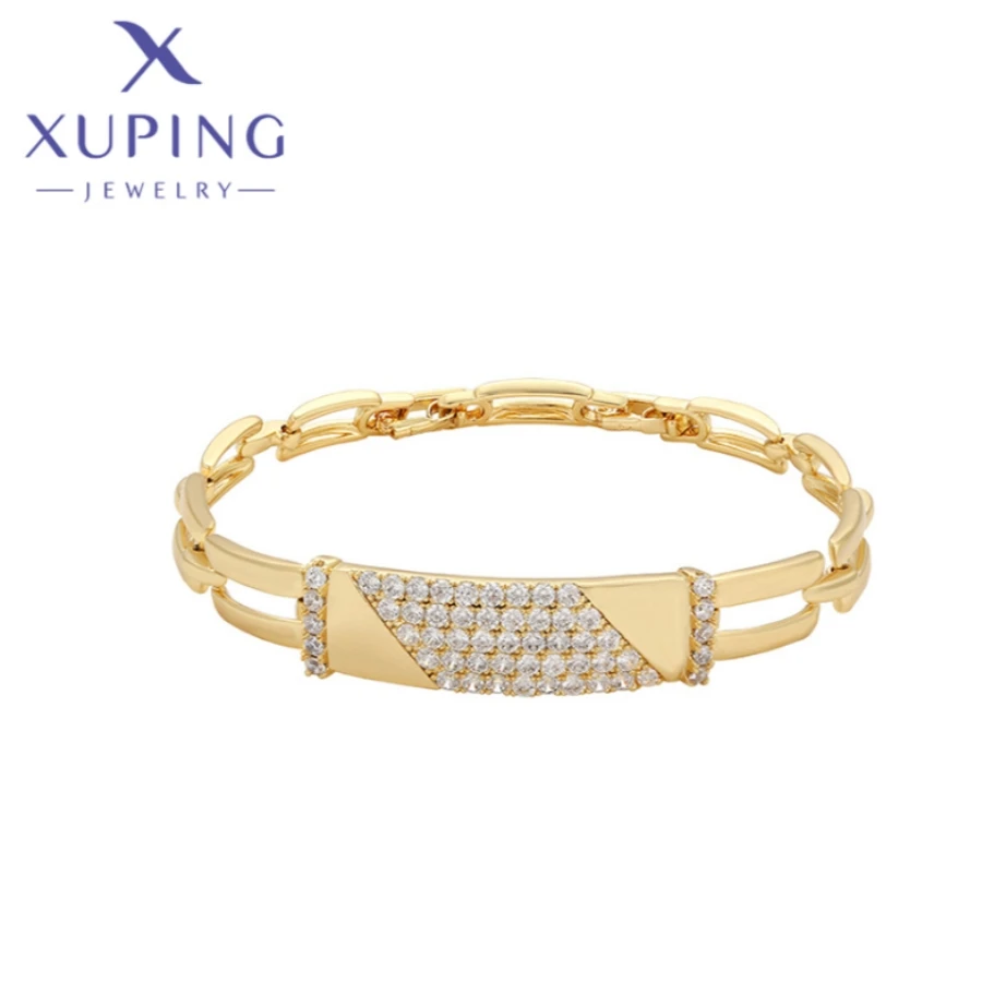 Xuping Jewelry Trendy Exquisite Elegant Women's Bracelet Light Gold Color Birthday Christmas Gifts X000834487