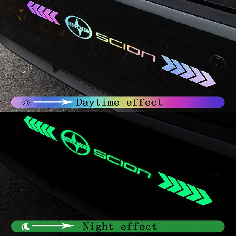 Car Trunk Tail Night Safety Warning Reflective Stickers For Toyota scion XA XB XD IQ TC Car Accessories Lighting Luminous Tapes