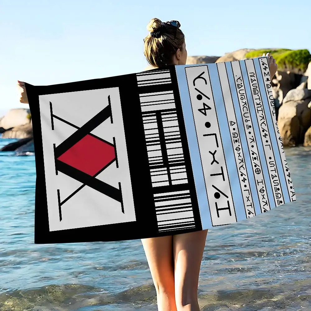 CARTOON HUNTER X HUNTER ANIME Beach Towel Colorful Bath Towels for Girl Microfiber Quick Dry Custom Sand Free Beach Yoga Spa