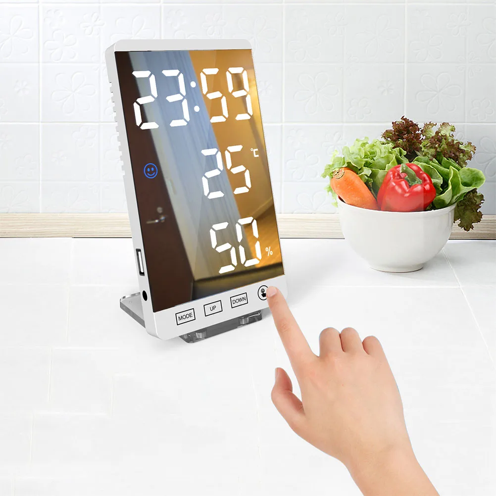 

Simple Electronic Alarm Clock Clocks with Temperature Display Bedside White Desk Digital
