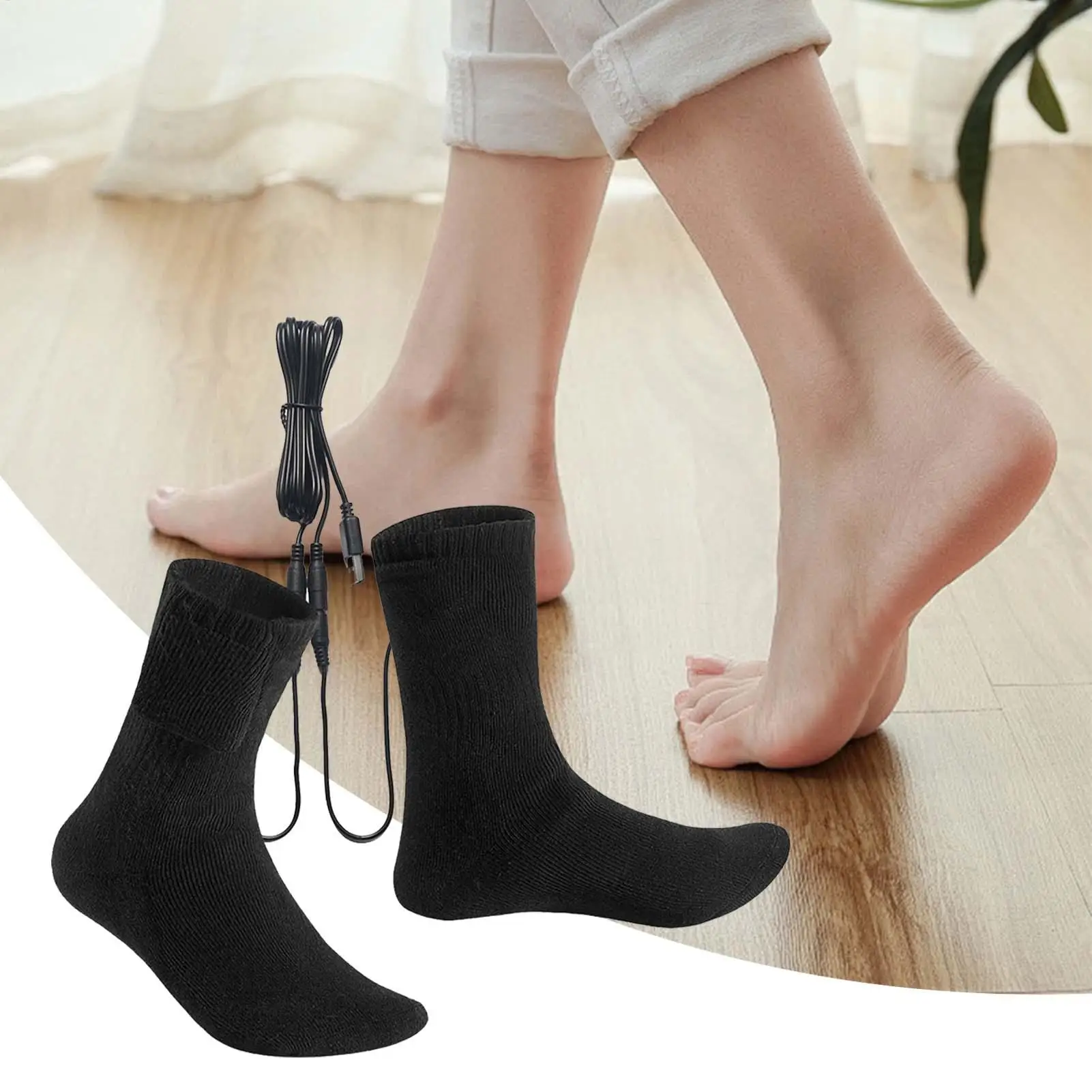 

Зимние носки с подогревом Носки с USB-подогревом Носки с подогревом Теплые уличные ботинки с подогревом Снегоход Зимние лыжные грелки для ног