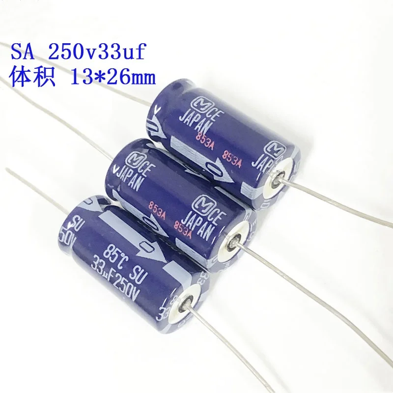 

2PCS Panasonic Axial Polarized Filter Electrolytic Capacitor 250V 33uf 13X26mm