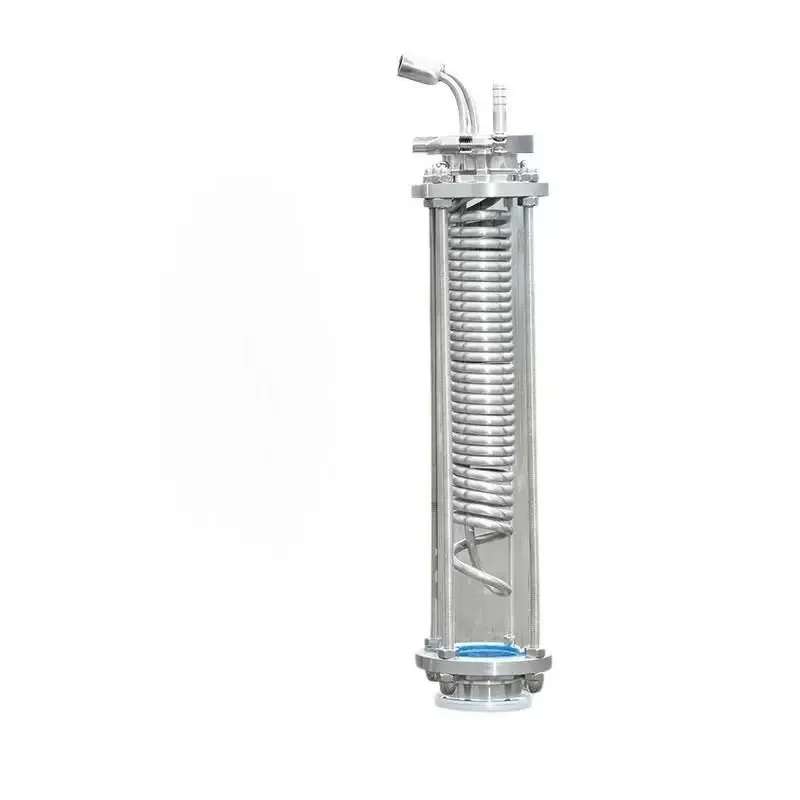 Stainless Steel Glass Coil Condenser for Brewing and Distillation Cooling