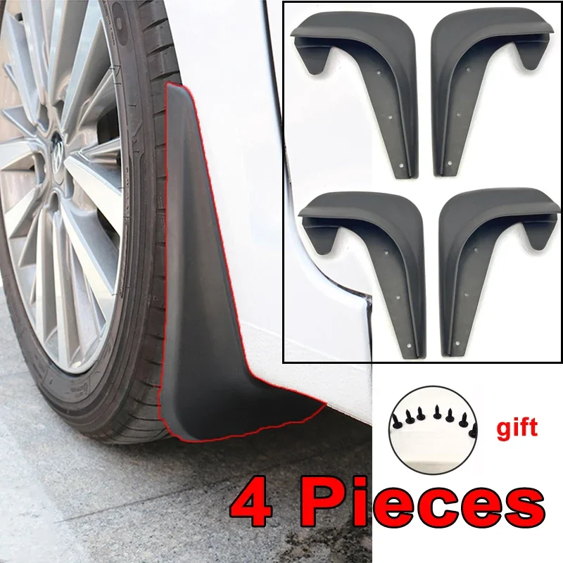 4 pçs conjunto de pára-lamas do pneu do carro universal dianteiro roda traseira mud flaps respingo guardas mudflaps com parafuso protetor automóvel acessórios