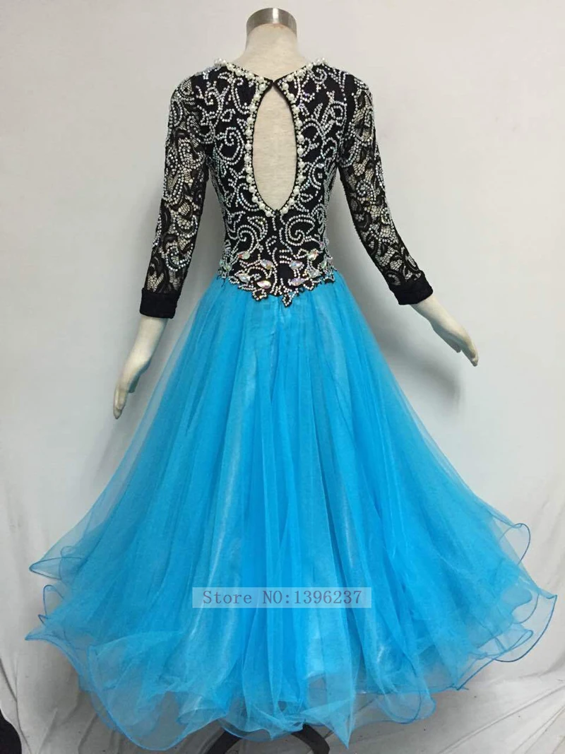 Adult Ballroom Competiton Dancing Dress Stage Flamenco Waltz Tango Dance Wear Women's Glass Stone Standard Ballroom Dresses