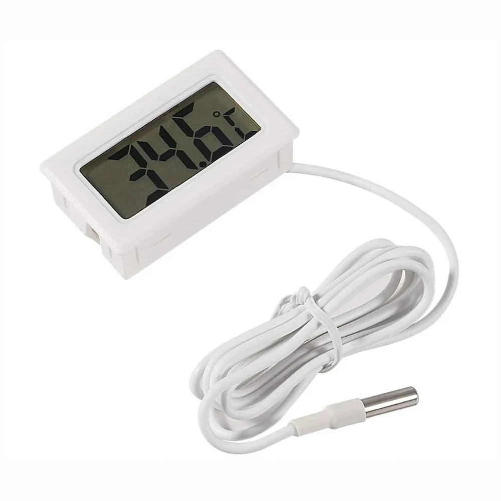 Digitale Thermometer Probe 1 M Externe Lcd Temperatuur Aquarium Vriezer Wit Sp