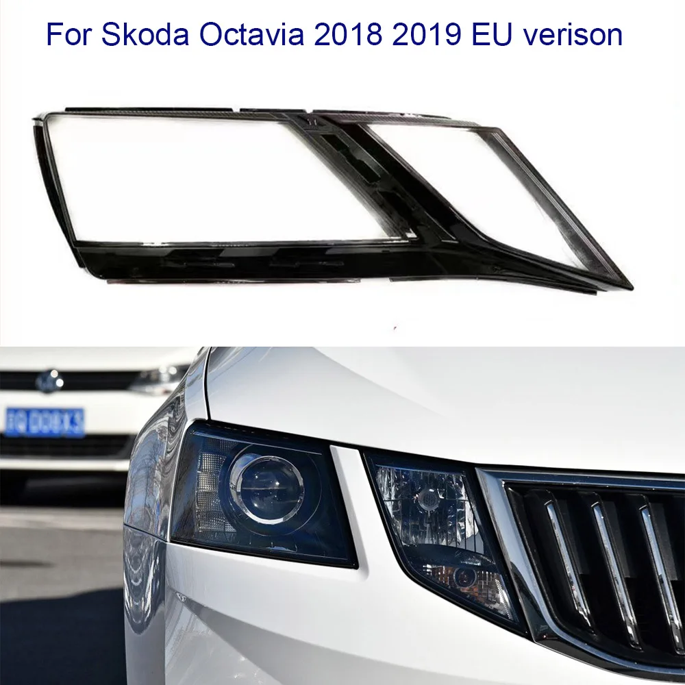 

For Skoda Octavia 2018 2019 Headlamp Shell Cover lens Mask Boutique Transparent Lampshdade Plexiglass Lens EU Overseas version