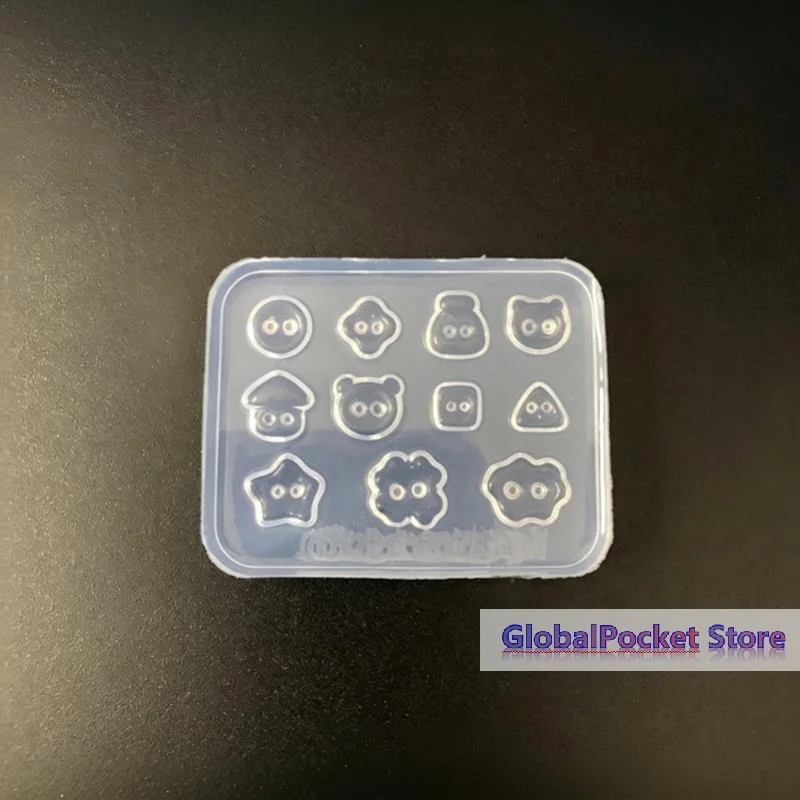[TG823]Silicone Nail Art Mold Cute Cartoon Button Patterns Non Stick Surface For Home DIY And Professional Nail Salon Use