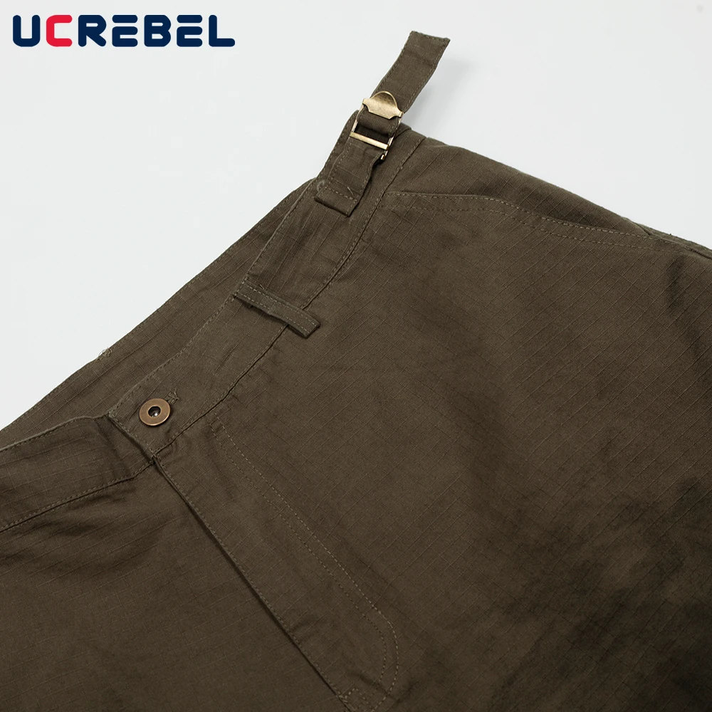 Pocket Cargo Shorts Mens Gradient Dyed Splash Ink Summer Retro High Street Pleated  Loose Wide Leg Short Pants Men