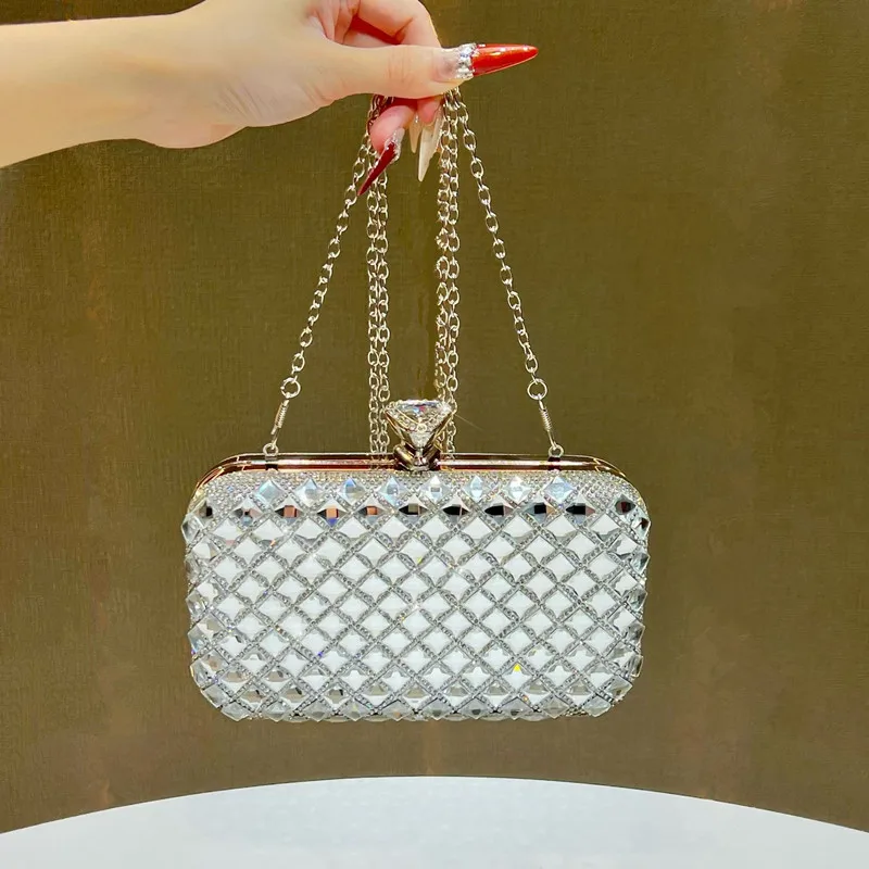 Luxury Classical Women Blingbling Rhinestone Evening Clutch Bag Fashion Design Wedding Party Shiny Diamond Handbag Crossbody Bag