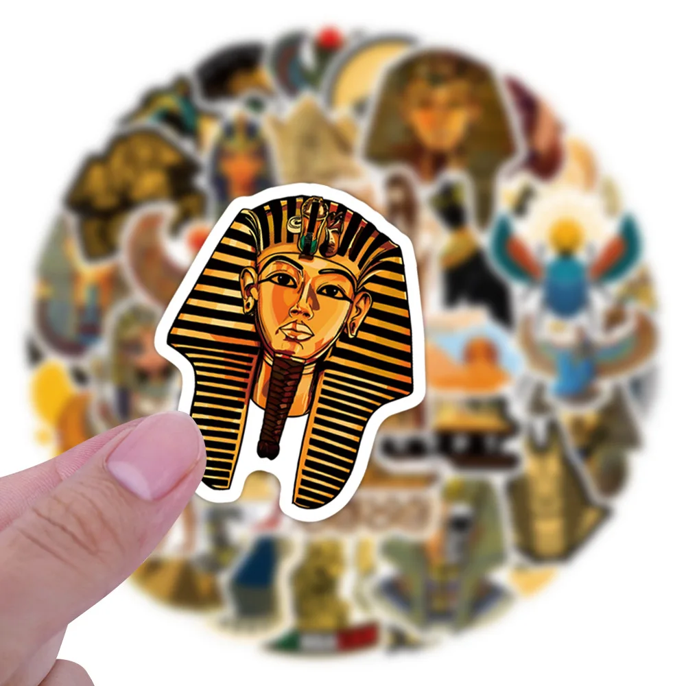 10/30/60PCS Ancient Egypt Stickers Funny Cartoon Graffiti Sticker Tourist Scenery Decal Scrapbook Luggage Laptop Guitar Bike Toy