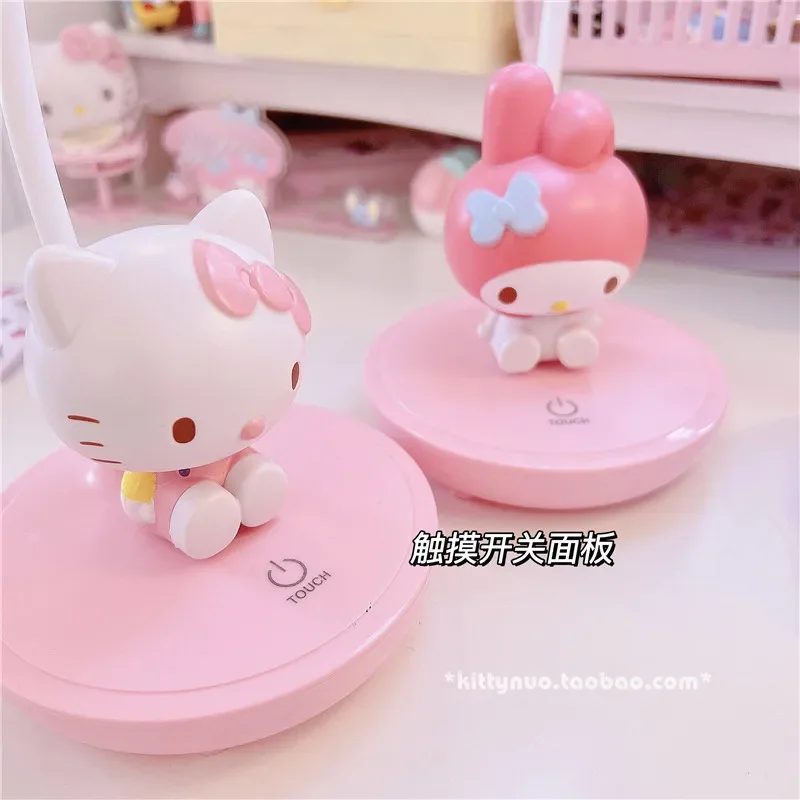 Kawaii Sanrio Cinnamoroll My Melody Desk Lamp Desktop LED Reading Night Light Table Lamp Bedroom Dorm Bedside Lamp Room Decor