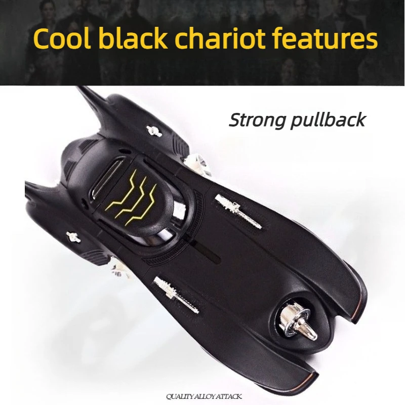1:32 Classical Bat Classic Car, Sound and Light Pull Back Gift Car Ornament Diecast Alloy Car Model Collectible