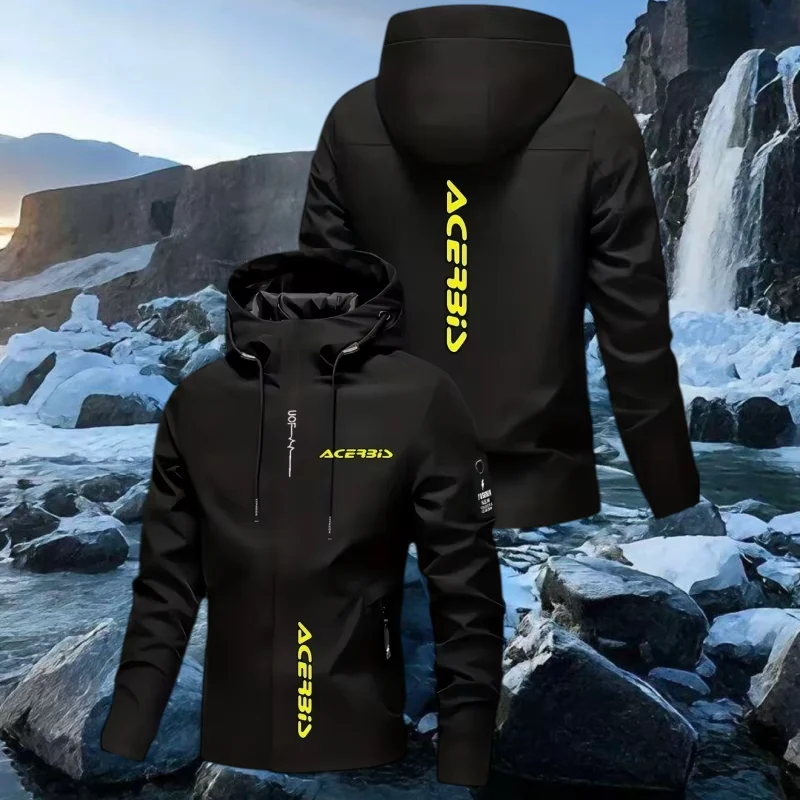 Autumn hot selling outdoor training hooded jacket fashionable lightweight menclothing brand zipper printed workwear casual wear