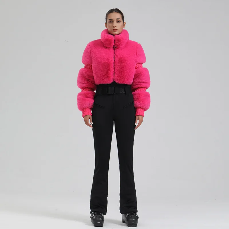 Neue Frauen Schlank Skifahren Overall Schneefeld Wasserdichte Erwachsene Ski Kleidung Weibliche Winter Outdoor Sport Anzug Warme Dicke Schnee Trainingsanzug – Detail 19