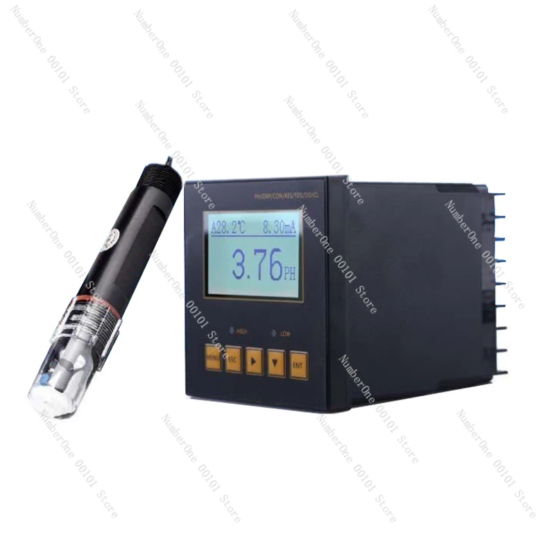 

PH Controller Industrial Online PH Meter Acidity Detector ORP Electrode Sewage Test Transmitter Sensor Probe