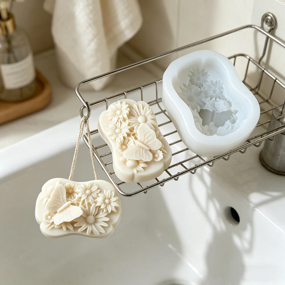 แม่พิมพ์สบู่ซิลิโคนลายดอกไม้ผี - Soap Making Process บทวิจารณ์และราคา