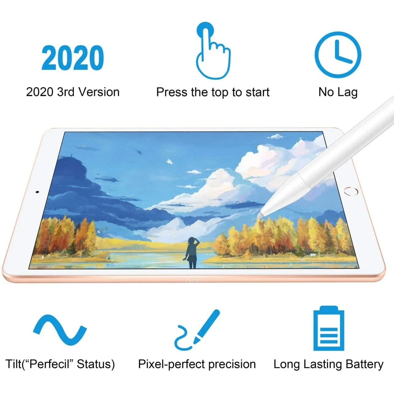 2 In 1 Stylus For Smartphone Tablet Thick Thin Drawing Capacitive Pencil Universal Android Mobile Screen Metal Note Touch Pen