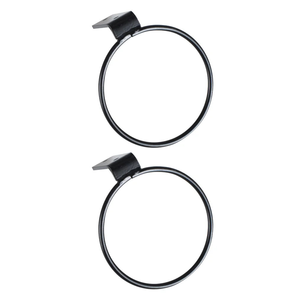 

2 pcs Ring Flower Basket Stand Iron Plant Pot Holder Durable Wall Mount Easy Planter Hook