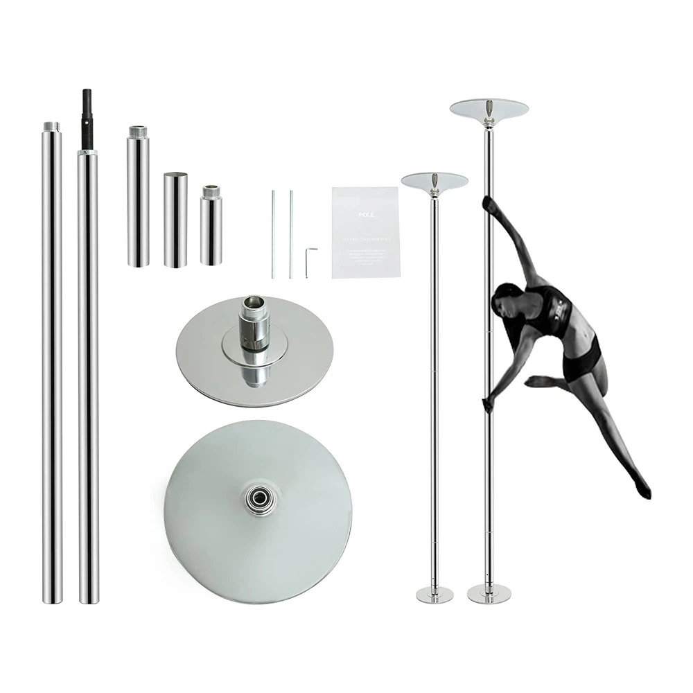 

Dance Pole Spinning Static Stripper 45mm Freestanding Dance Pole Fitness Exercise for Exercise, Club, Party, Pub and Home