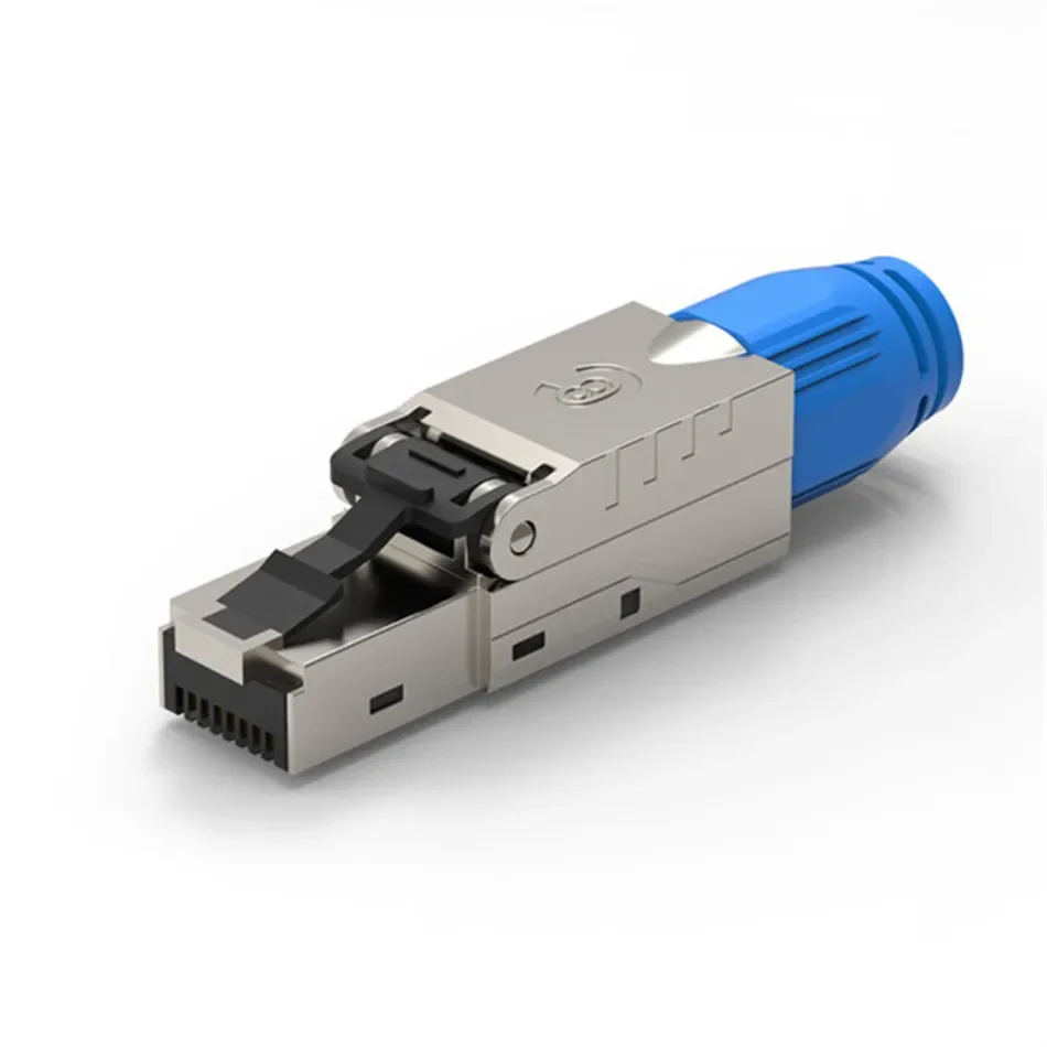 Cat 8 RJ45 Field Connector Termination Plug Keystone Jack 40G 2000MHz Shielded Toolless Free Cat8 Connection Up To PoE+ 100W