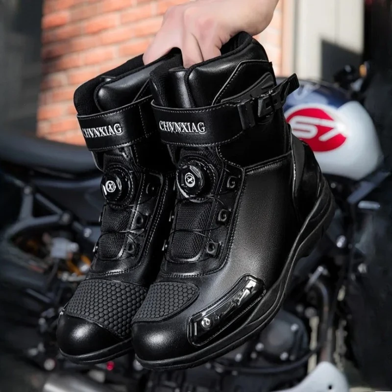 Hot Ankle Protection Boots Men‘s Shoes Dial Closure System Waterproof for Outdoor UTV ATV Motorcycle Motocross Off-Road Riding