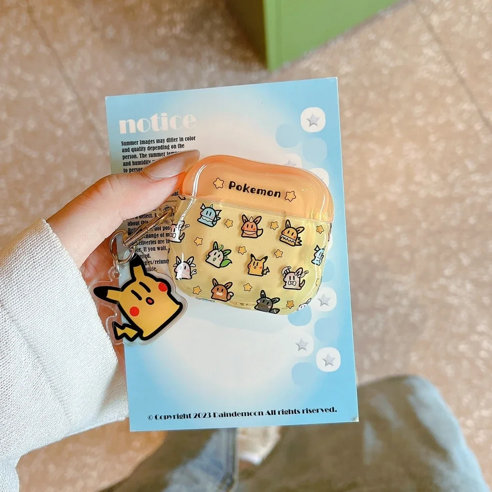 Pocket Monsters Pokémon Pikachu Anime Earphone Case For Airpods 5 4 2 3 1 Pro 3 2 Wireless Bluetooth Headset Protective Cover