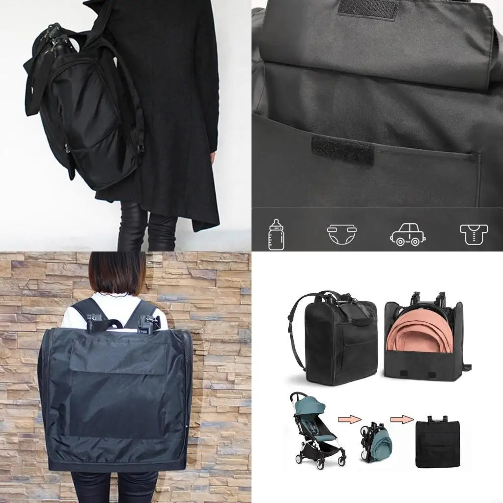 

97BE Travel Friendly Baby Strollers Accessory Bag Pram Backpack Versatile Pram Backpack with Breathable Designs for YOYO