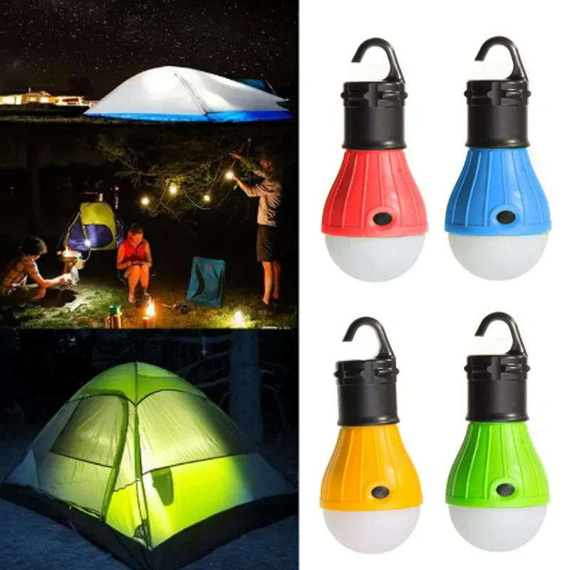 Portable LED Light Bulb Camping Tent Outdoor Waterproof Hanging Lamp SOS Emergency Lights Battery Lantern BBQ Camping Light Tool