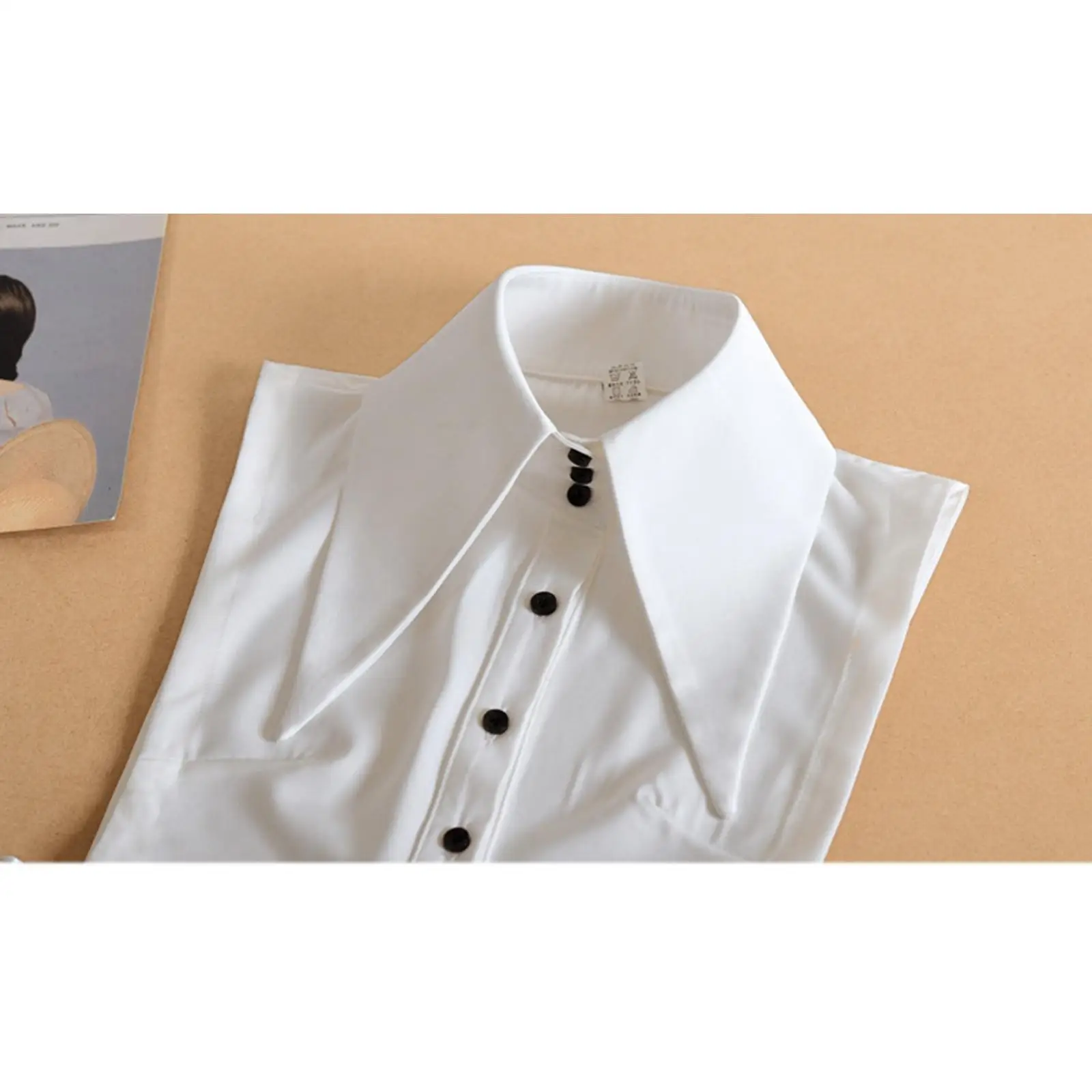Fashion Removable Dicky Collar Women Cotton Half Shirt Blouse Dickey Necklace for Sweatshirts and Cardigans