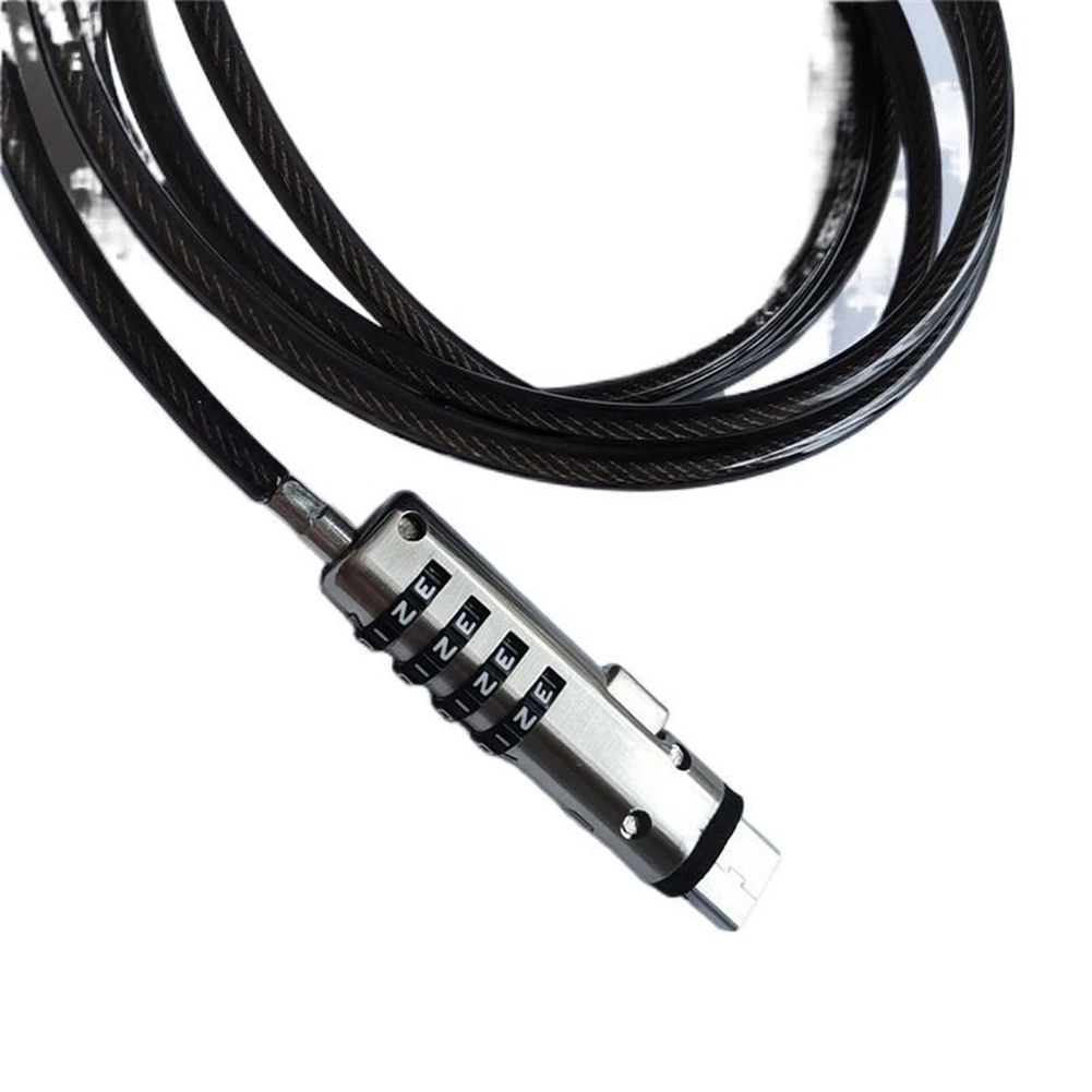 A13E-2 pezzi USB Notebook Laptop Lucchetto a combinazione Sicurezza universale USB Lucchetto a combinazione a 4 cifre per PC Computer portatile