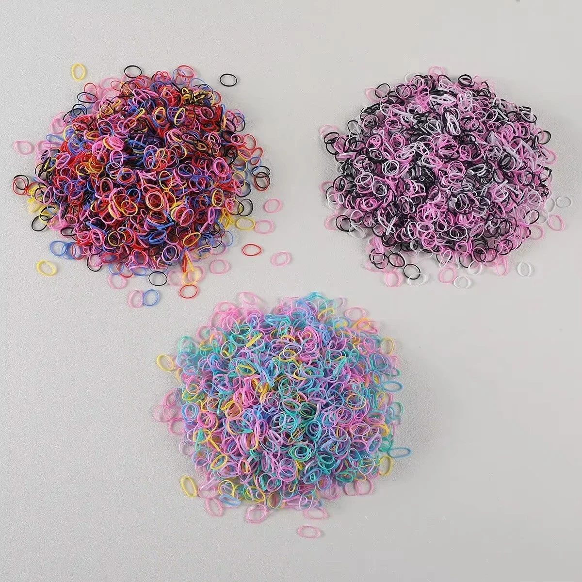 1500 Stück Bunte Einweg-Haargummis für Mädchen, Kinder-Pferdeschwanzhalter, Haaraccessoires für Kinder, Elastische Haarbänder – Detail 4