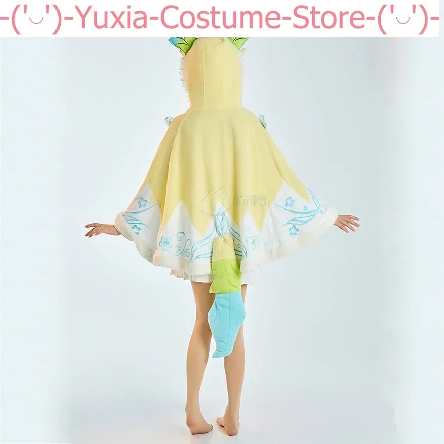 Leafeon Cos Cloak Cosplay Warm Coat Fall Winter Windproof Suit Cosplay Leafeon informal dress