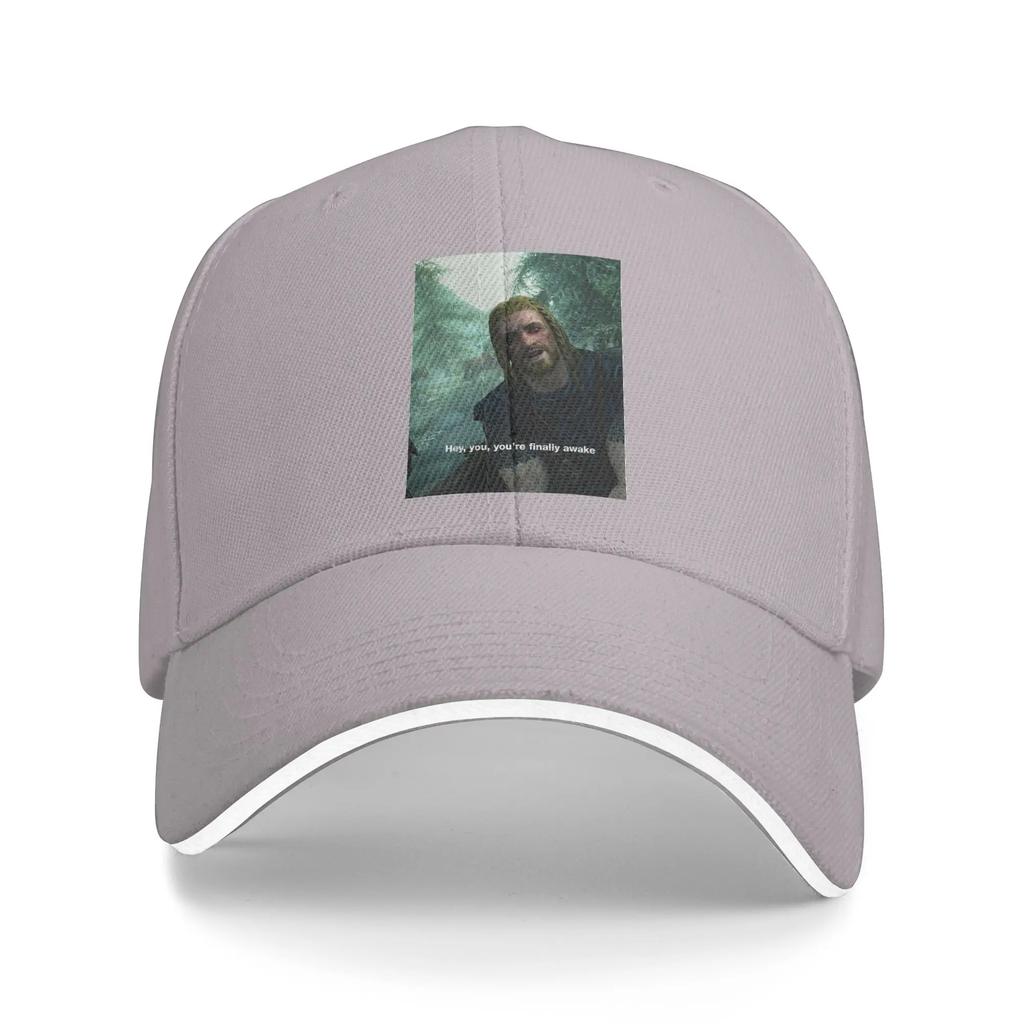 Hey You You're Finally Awake - Skyrim Meme Cap Baseball Caps Adjustable Hat Hip Hop Summer Unisex Baseball Hats Customizable