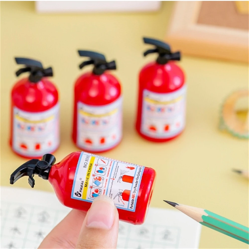 

1 PC Creative Fire Extinguisher Shape Pencil Sharpener Kids Student Stationery Kawaii School Supplies Student Gift Kids Prizes