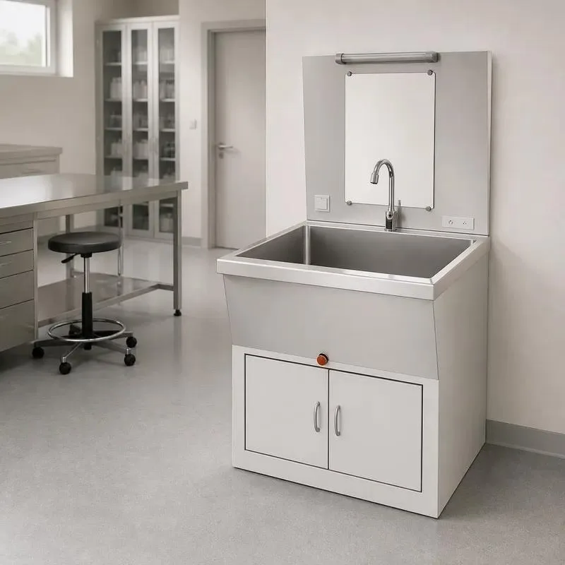 for Professional medical SUS304 stainless steel surgical sink, 1 station, with induction faucet, suitable for hospitals