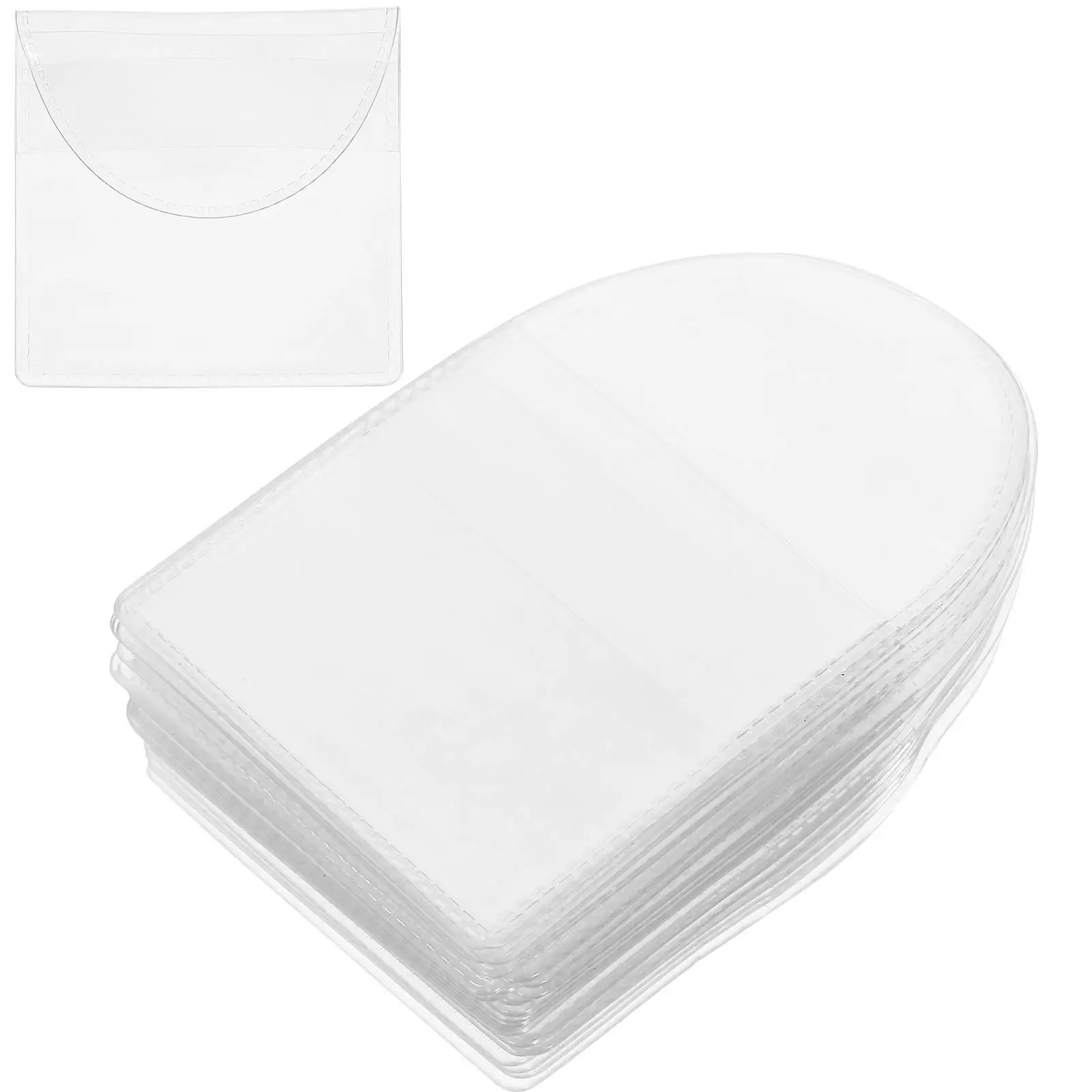 

40 Pcs Transparent Badge Bags PVC Coin Storage Mini Pouches 5 5x5 2x3 8cm Clear Holder For Collectors Money Organizers