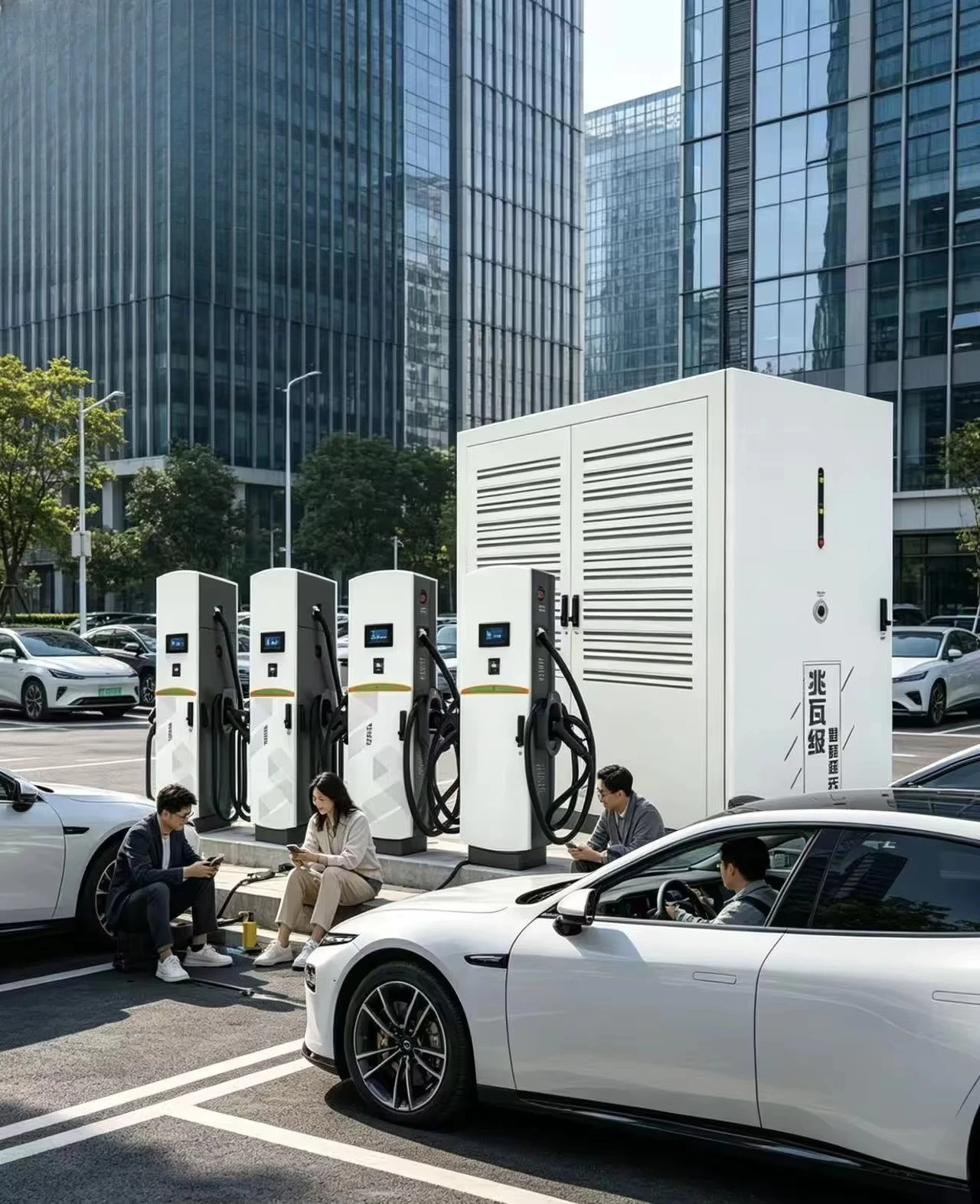 YLCES960K 960kW Split DC Fast EV Charging Stack 24-Gun 200-1000V 1547A Air-Cooled IP54 Home Use New CE Certified System