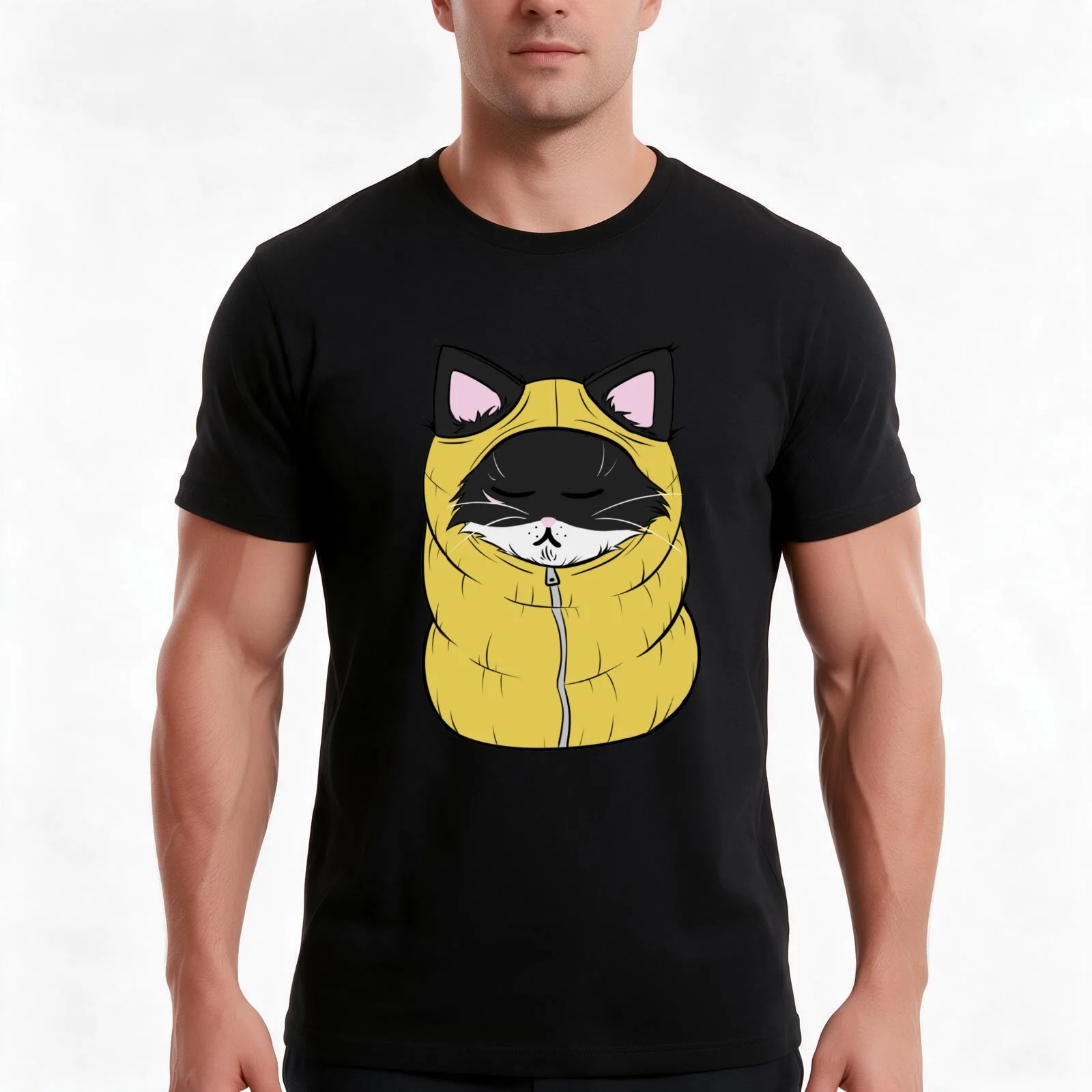 Potato Cat Aizawa T-Shirt Summer Casual Cotton Tee Oversized Streetwear Tops Vintage Graphic Print Loose Fit Short Sleeve
