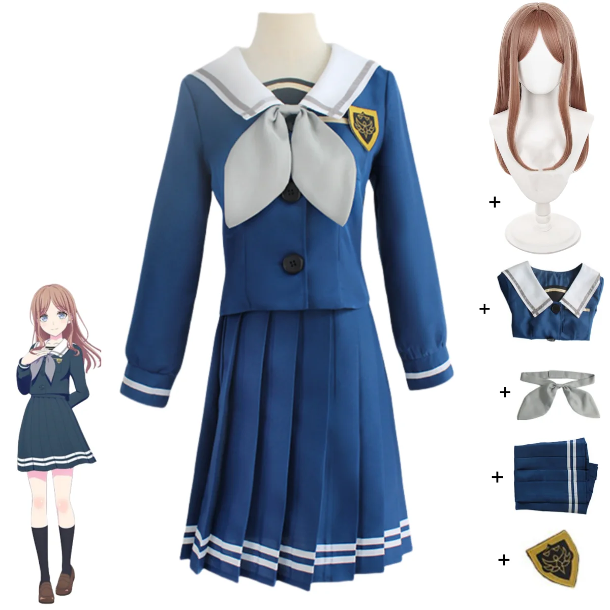 Anime BanG Dream! It's MyGO!!!!! Soyo Nagasaki Soyorin Cosplay Costume Japanese JK School Uniforms Wig Woman Lovely Suit