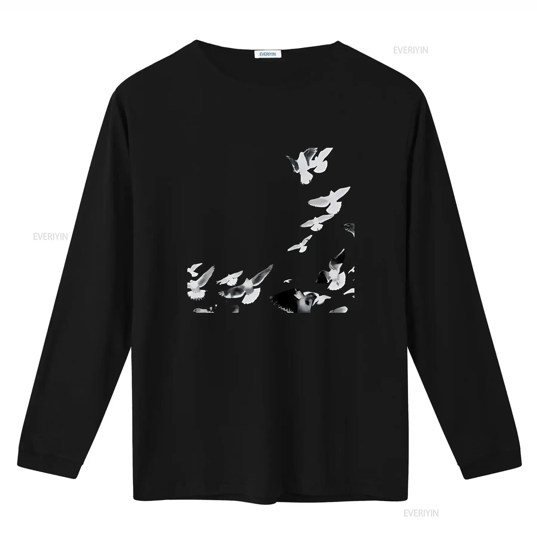 Venetian Snares Rossz Csillag Alatt Született Cover Art T shirt with Flying Birds Print for  vintage Washed Breathable Unisex