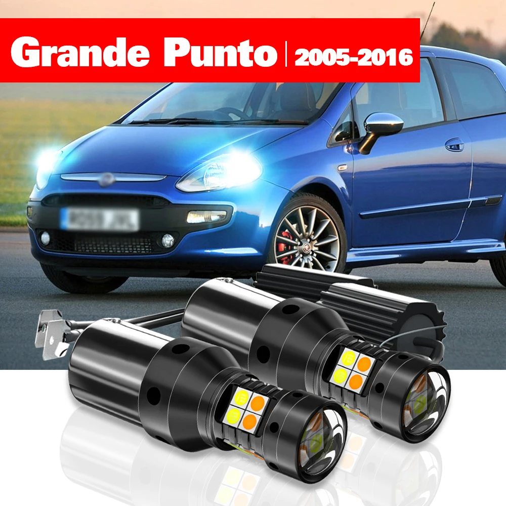 Für Fiat Grande Punto 2005-2016 2 Stück LED Dual-Mode Blinker+Tagfahrlicht DRL 2010 2011 2012 2013 2014 Zubehör