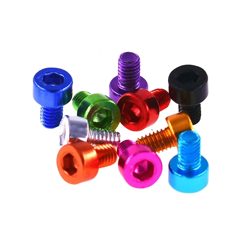 2pcs Colorful 7075 Aluminum Alloy Cap Hex Socket Screw M3 M4 Aluminium Anodized Hexagon Socket Screws Quadcopter Car Bolts