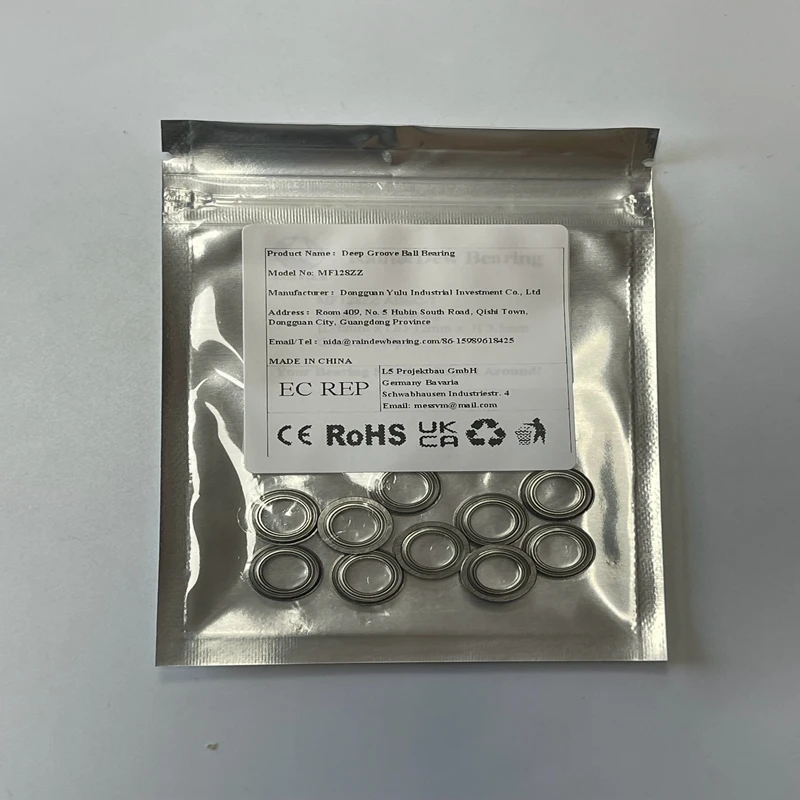 

Flanged Ball Bearings Bore 3mm 4mm 5mm 6mm 7mm 8mm 9mm (10PCS) MF115 MF126 F605 MF105 F683 F695 F686 F688 ZZ Bearing With Flange