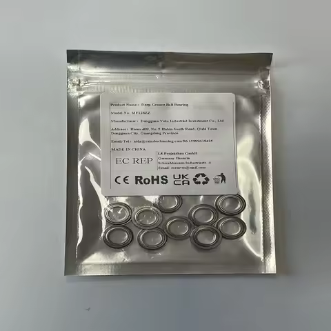 Flanged Ball Bearings Bore 3mm 4mm 5mm 6mm 7mm 8mm 9mm (10PCS) MF115 MF126 F605 MF105 F683 F695 F686 F688 ZZ Bearing With Flange