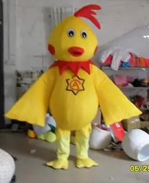 

Yellow Chicken Mascot Costumes Cock Rooster Hen Cartoon Apparel Advertisement Costume Halloween Party Fancy Dress Mascotte Adult